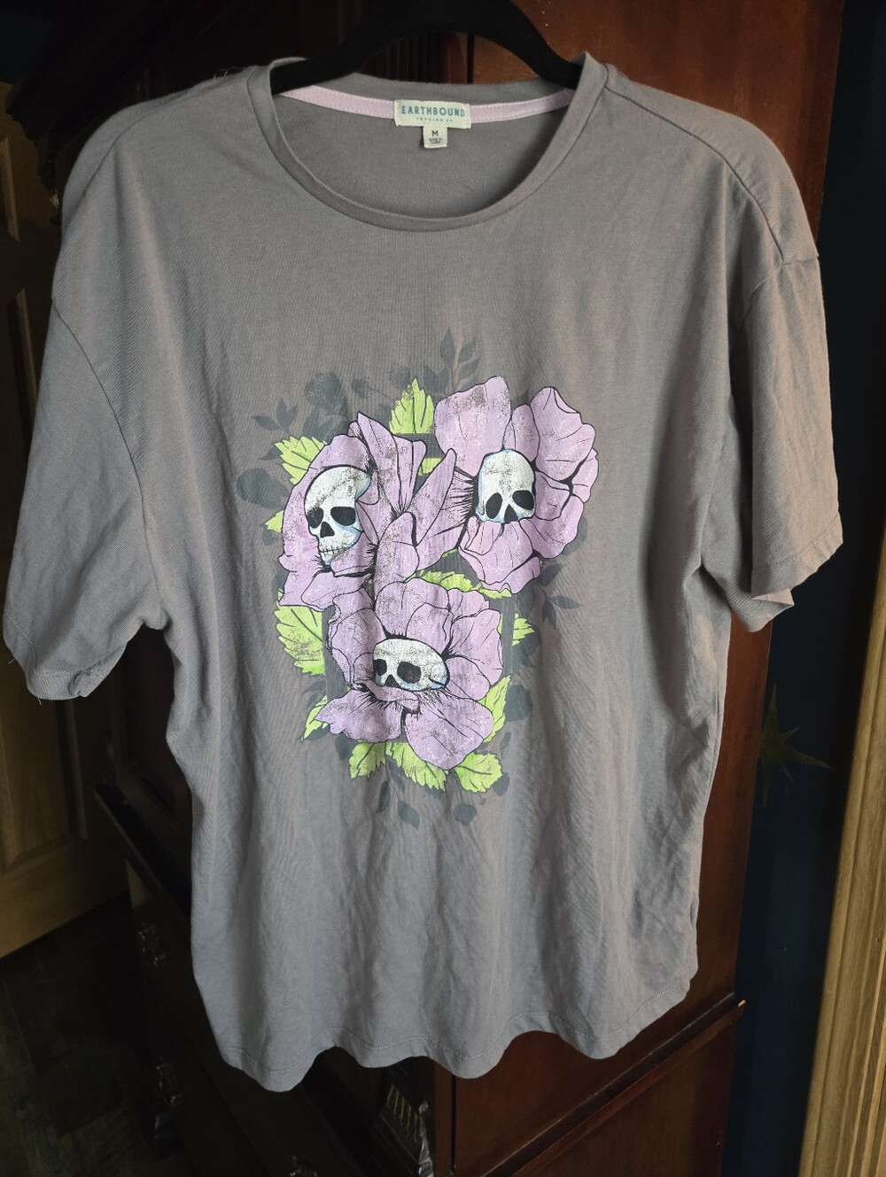 Earthbound Trading Co Oversized Medium Skull Flower Tee